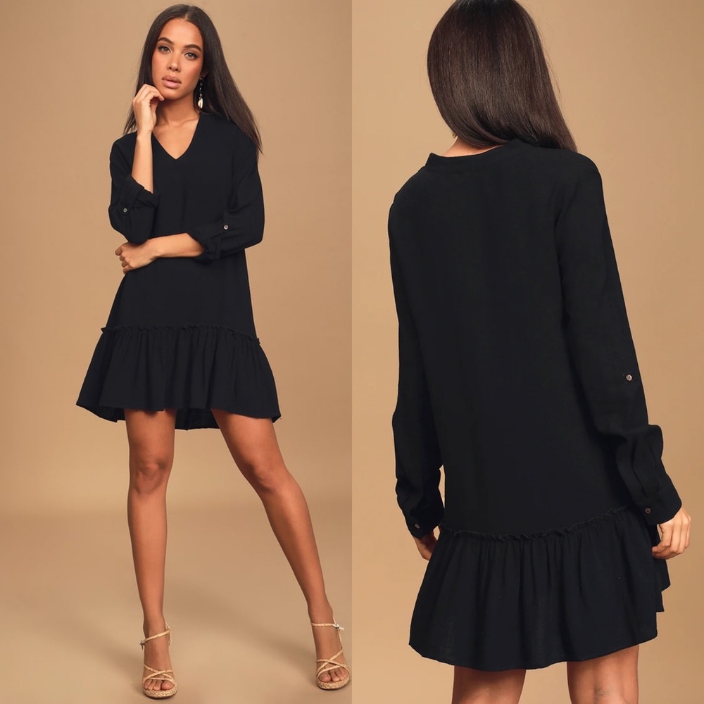 Lulus | Well Grounded Ruffle Swing Dress